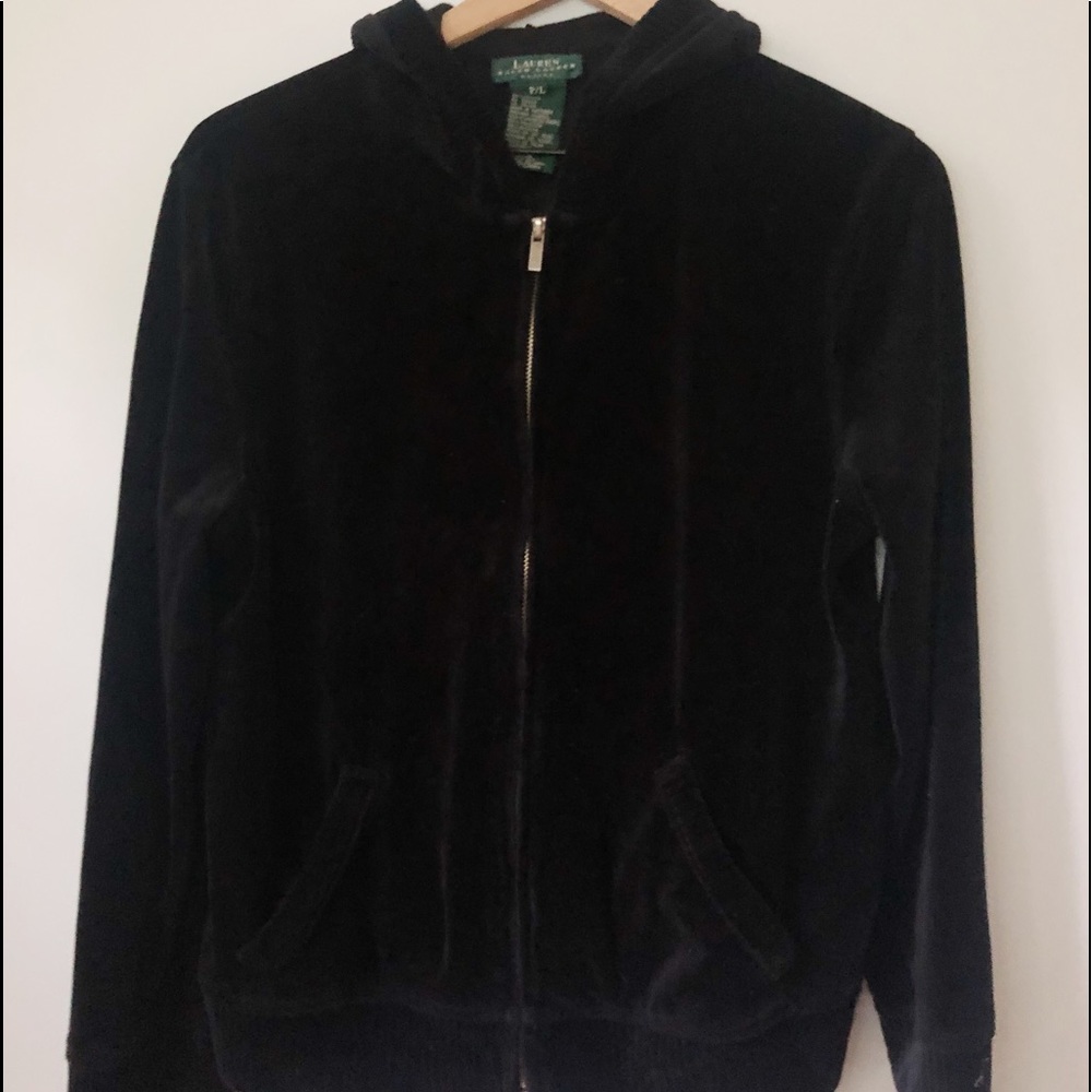 Vintage velvet Ralph Lauren zip up!